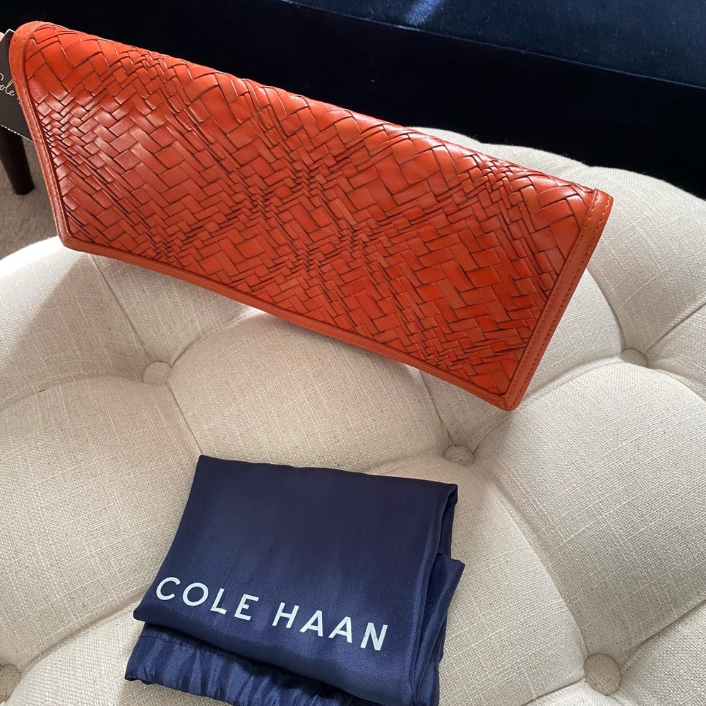 ✨FLASH SALE!!!✨Cole Haan Genevieve NWT! Woven Leather Bag - Picture 2 of 15